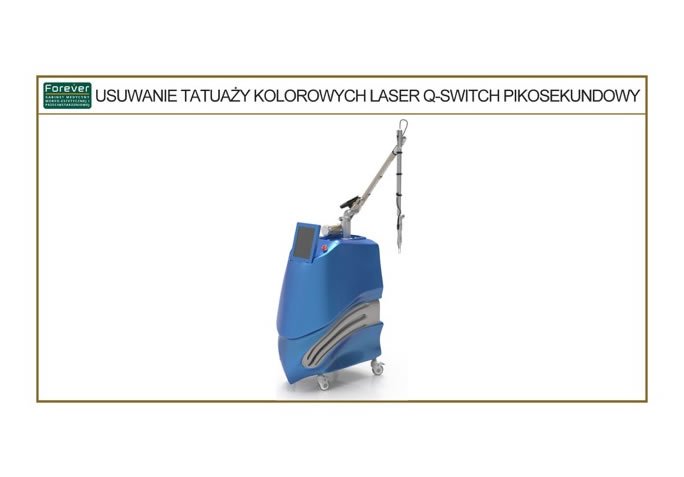 Q-switched picosecond laser for removing coloured tattoos