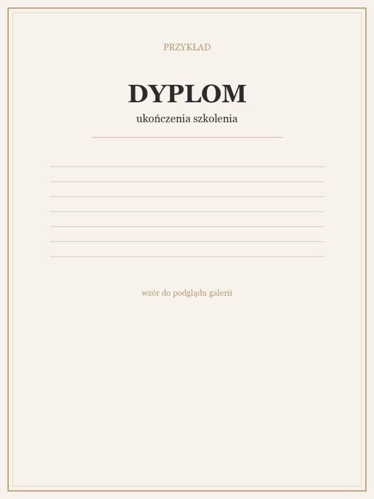 Sample diploma 2 — template for gallery preview