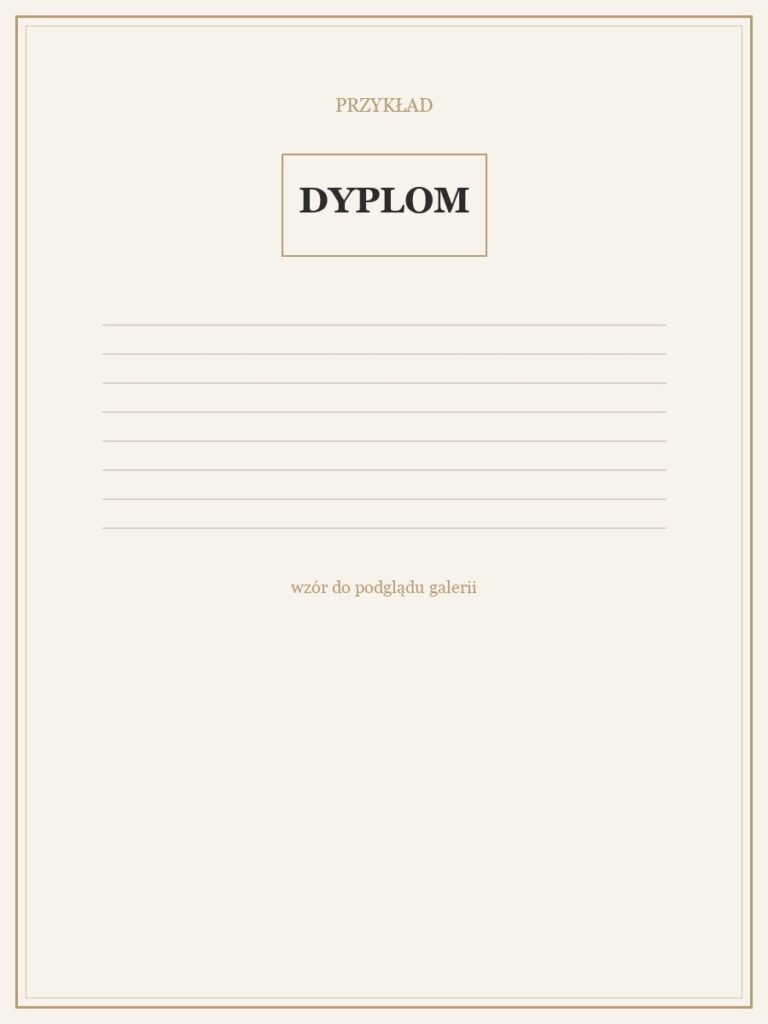 Sample diploma 3 — template for gallery preview